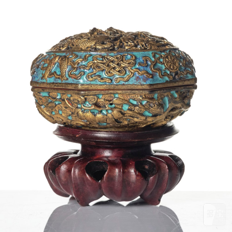 A bronze imitating seal paste box with cover, - 图5